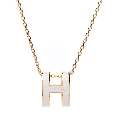 hermes h necklace diamonds|Hermes necklace price.